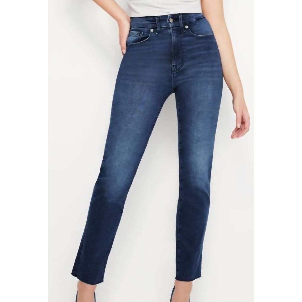 Good American Always Fits Slim Classic Jeans Indigo 446 Sz 00-4